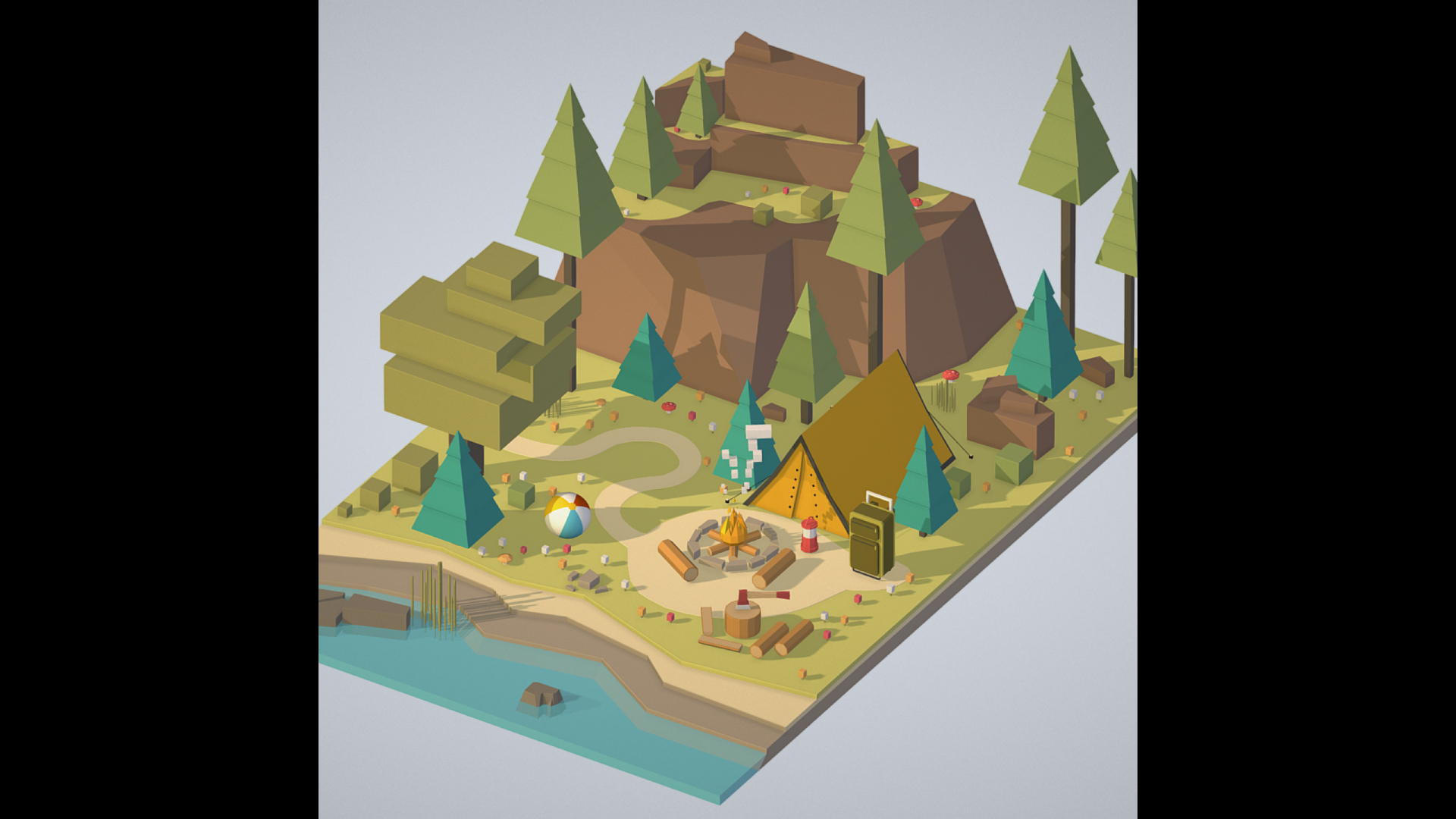 Digital artwork with abstract composition